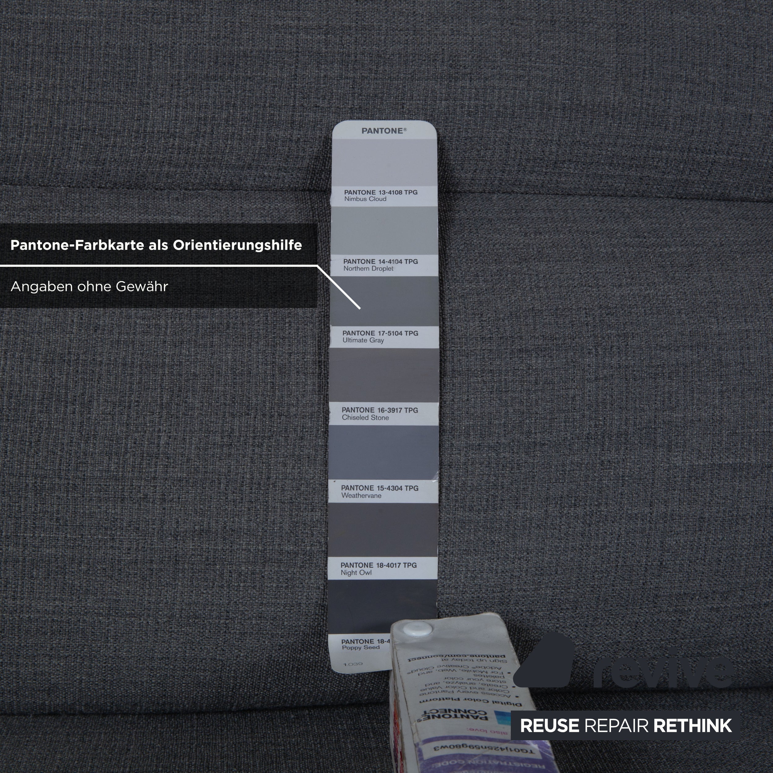 Stressless Emily Zweisitzer Sofa Stoff Grau elektrische Funktion Couch