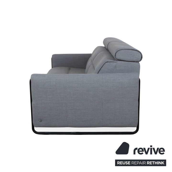 Stressless Emily Zweisitzer Sofa Stoff Grau elektrische Funktion Couch