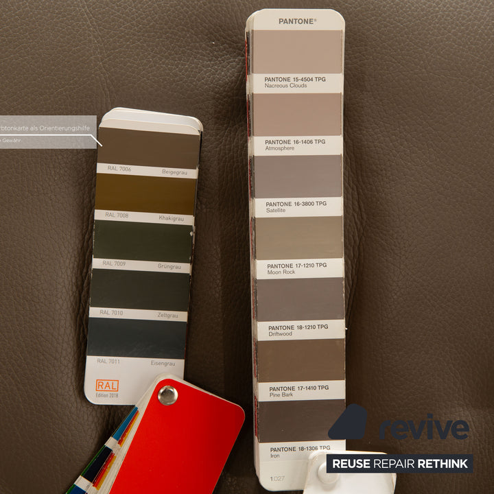 Stressless James Leder Sessel Taupe Grau inkl. Hocker manuelle Funktion