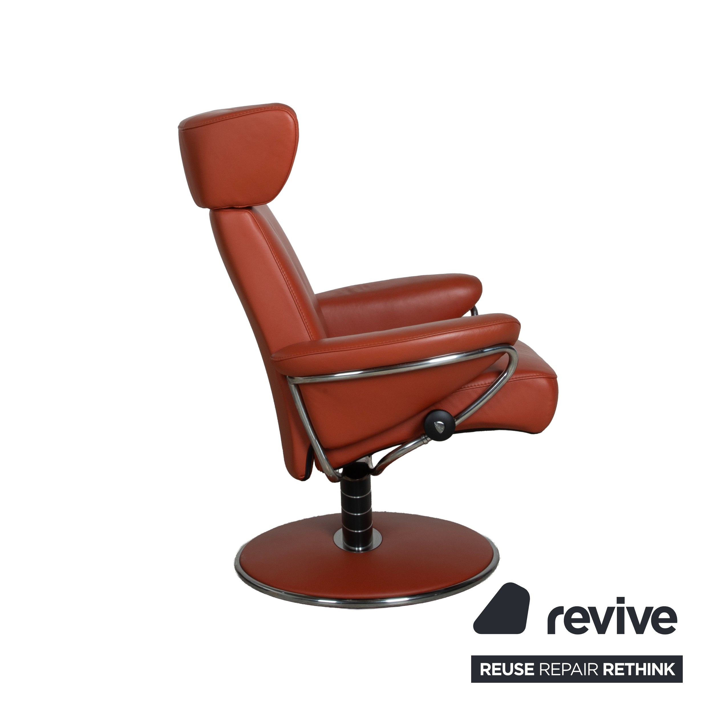 Stressless Jazz Leder 2x Sessel Rot Braun Rost manuelle Funktion Größe M und XL