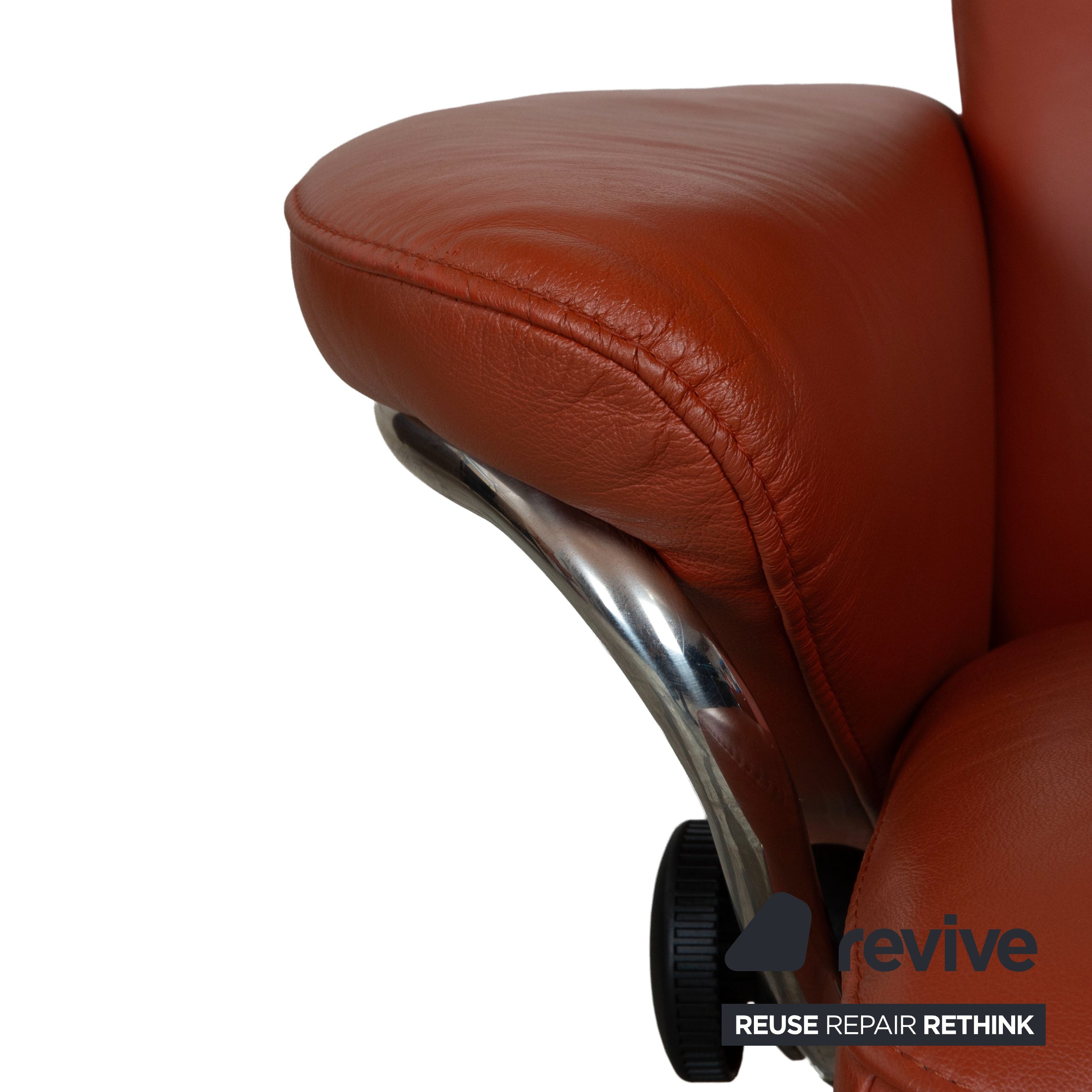 Stressless Jazz Leder 2x Sessel Rot Braun Rost manuelle Funktion Größe M und XL