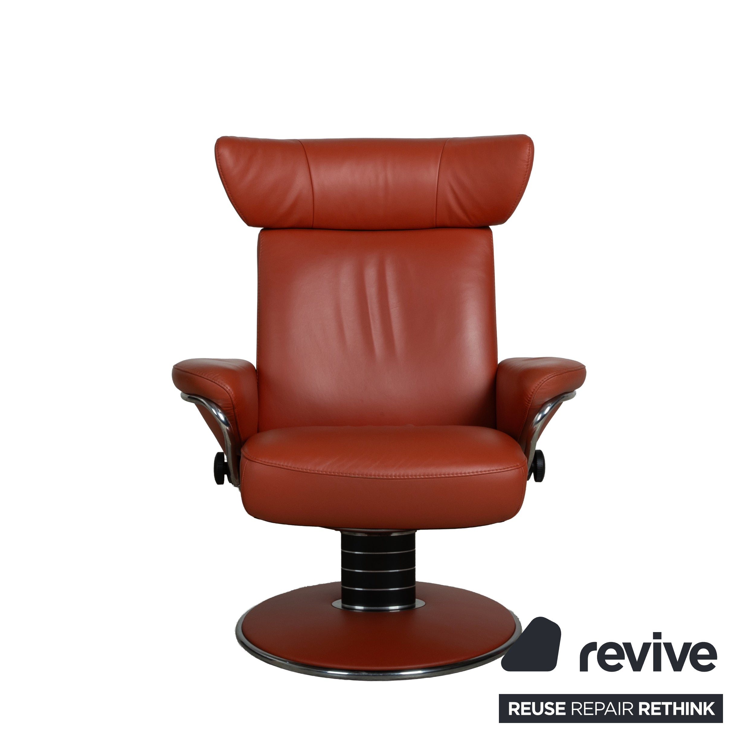 Stressless Jazz Leder 2x Sessel Rot Braun Rost manuelle Funktion Größe M und XL