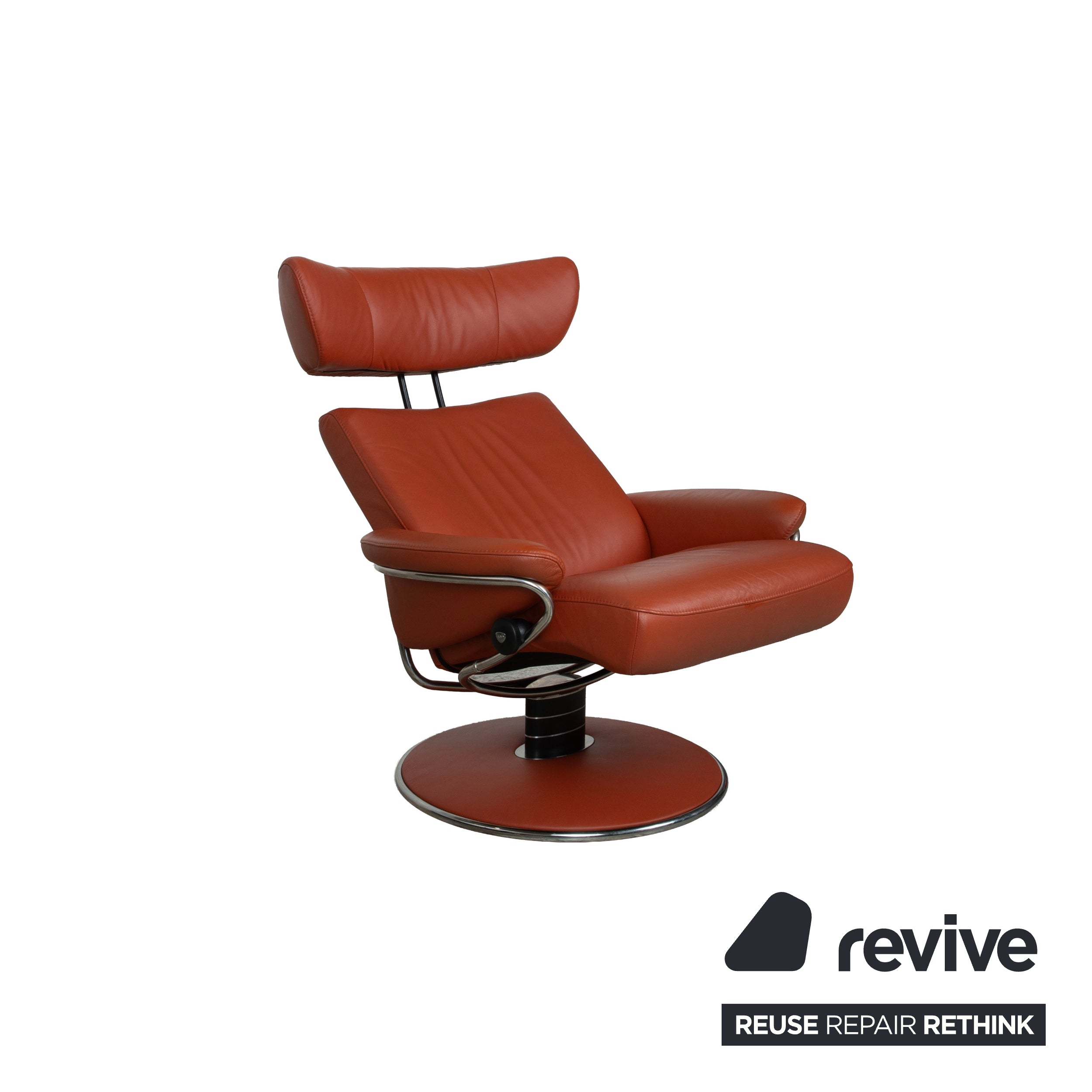 Stressless Jazz Leder 2x Sessel Rot Braun Rost manuelle Funktion Größe M und XL