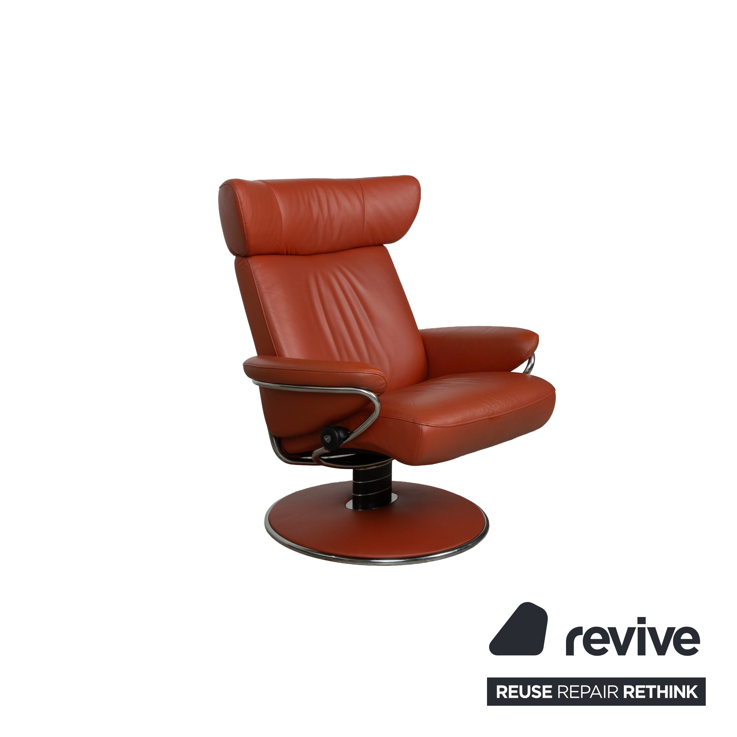 Stressless Jazz Leder 2x Sessel Rot Braun Rost manuelle Funktion Größe M und XL