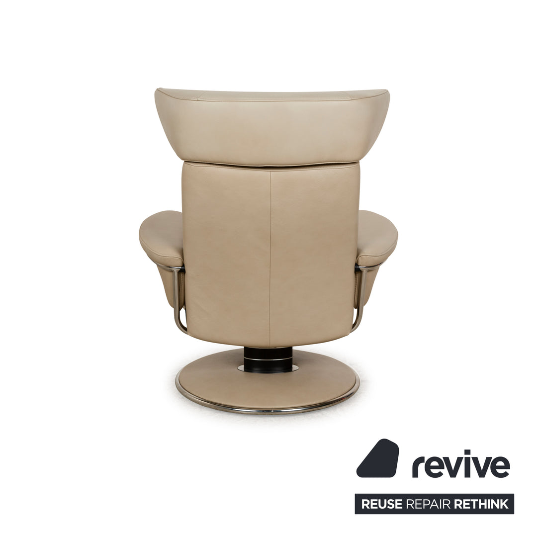 Fauteuil Stressless Jazz en cuir crème à fonction manuelle