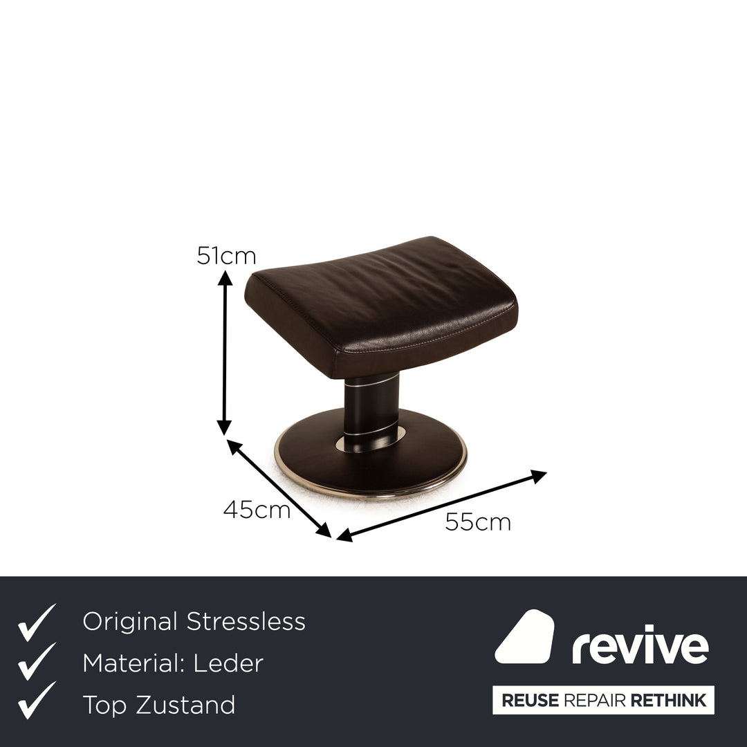 Stressless Jazz Leder Sessel Braun Dunkelbraun Größe M inkl. Hocker
