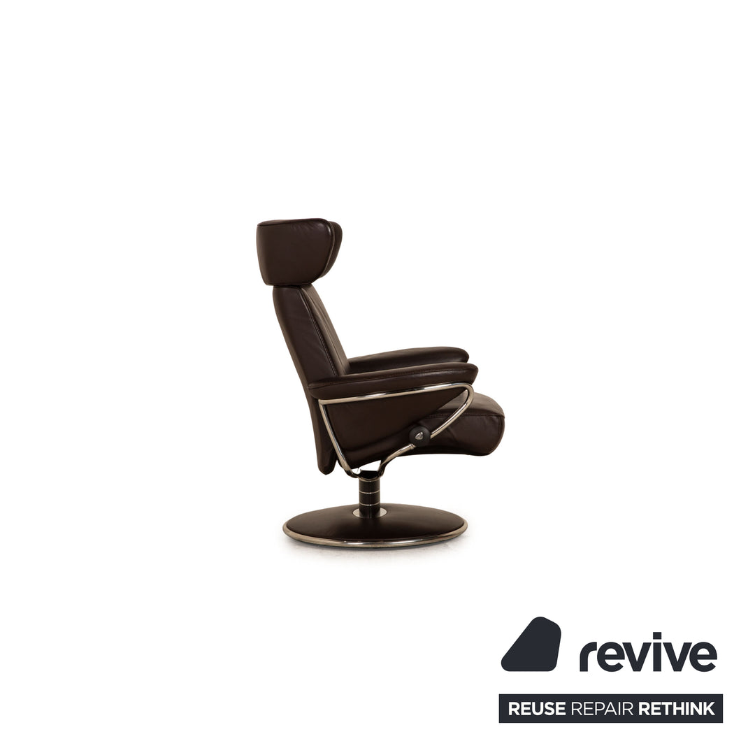 Stressless Jazz Leder Sessel Braun Dunkelbraun Größe M inkl. Hocker