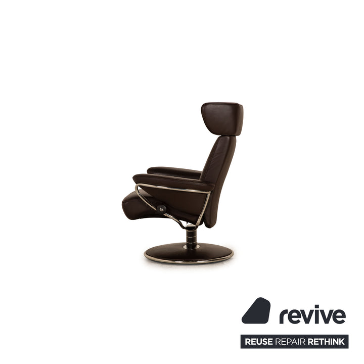 Stressless Jazz Leder Sessel Braun Dunkelbraun Größe M inkl. Hocker