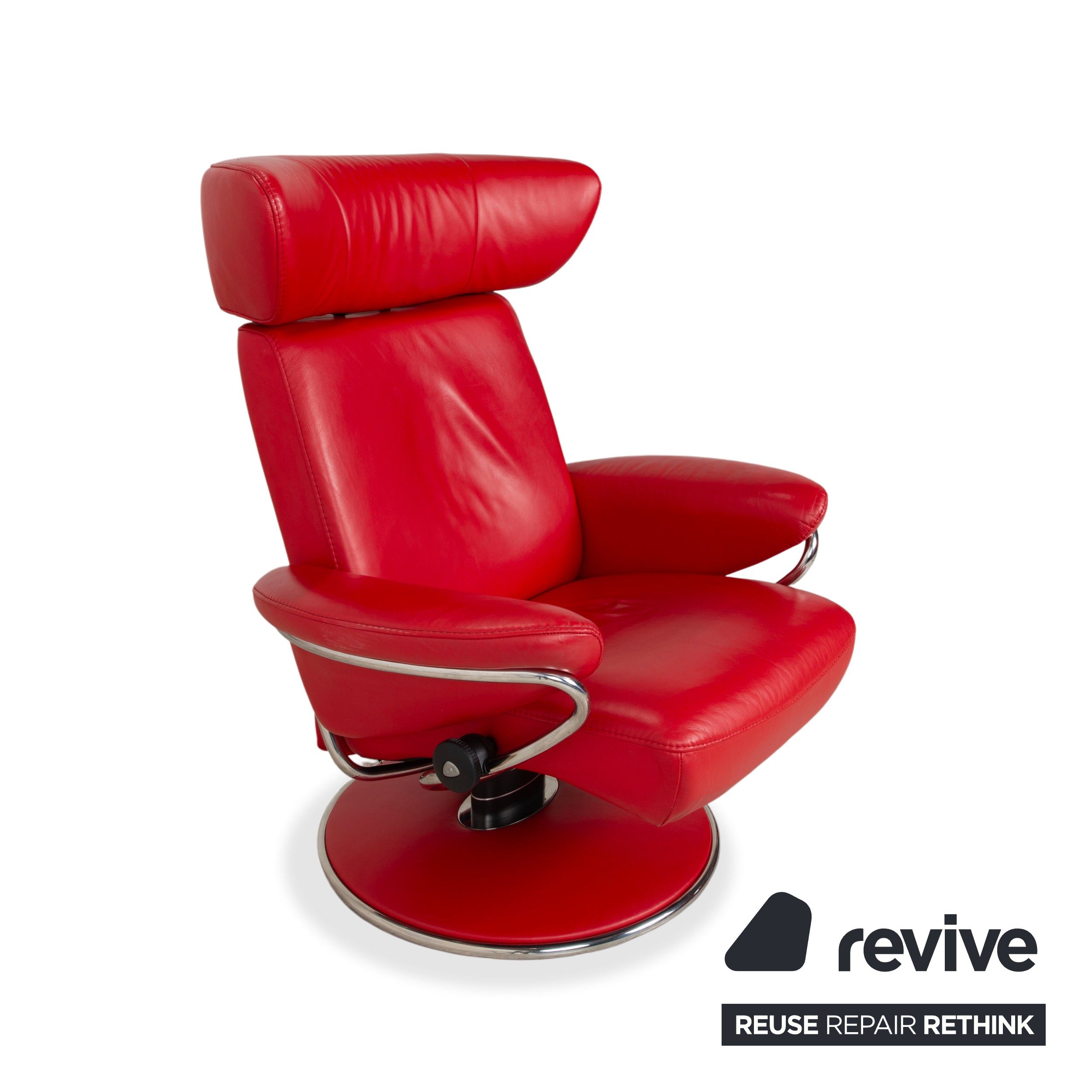 Stressless Jazz Leder Sessel Größe M Chilli Rot manuelle Funktion mit Kopfstütze