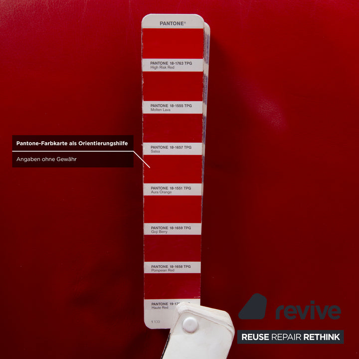 Stressless Jazz Leather Recliner Size M Chili Red Manual Function with Headrest