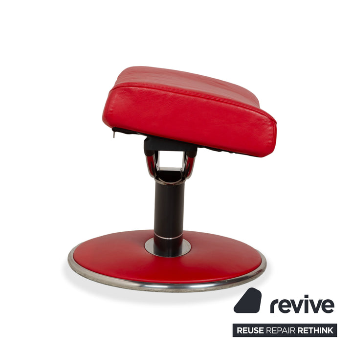 Fauteuil inclinable Stressless Jazz en cuir rouge chili, taille M, à réglage manuel, avec appui-tête