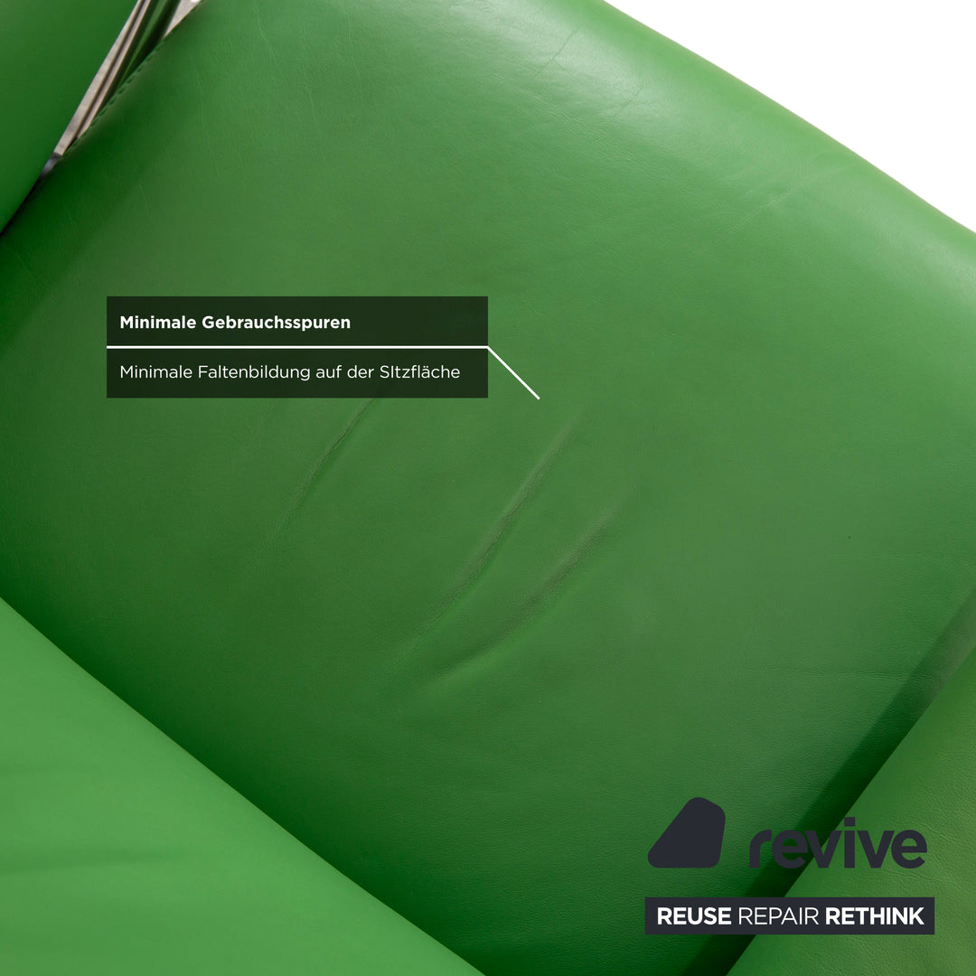 Fauteuil inclinable Stressless Jazz en cuir vert avec repose-pieds et fonction inclinable
