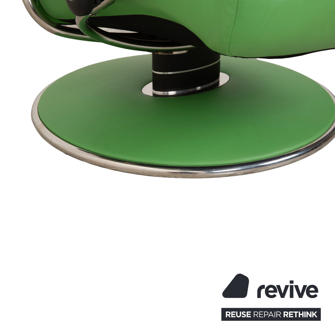 Stressless Jazz Leder Sessel Grün inkl. Hocker Relaxfunktion