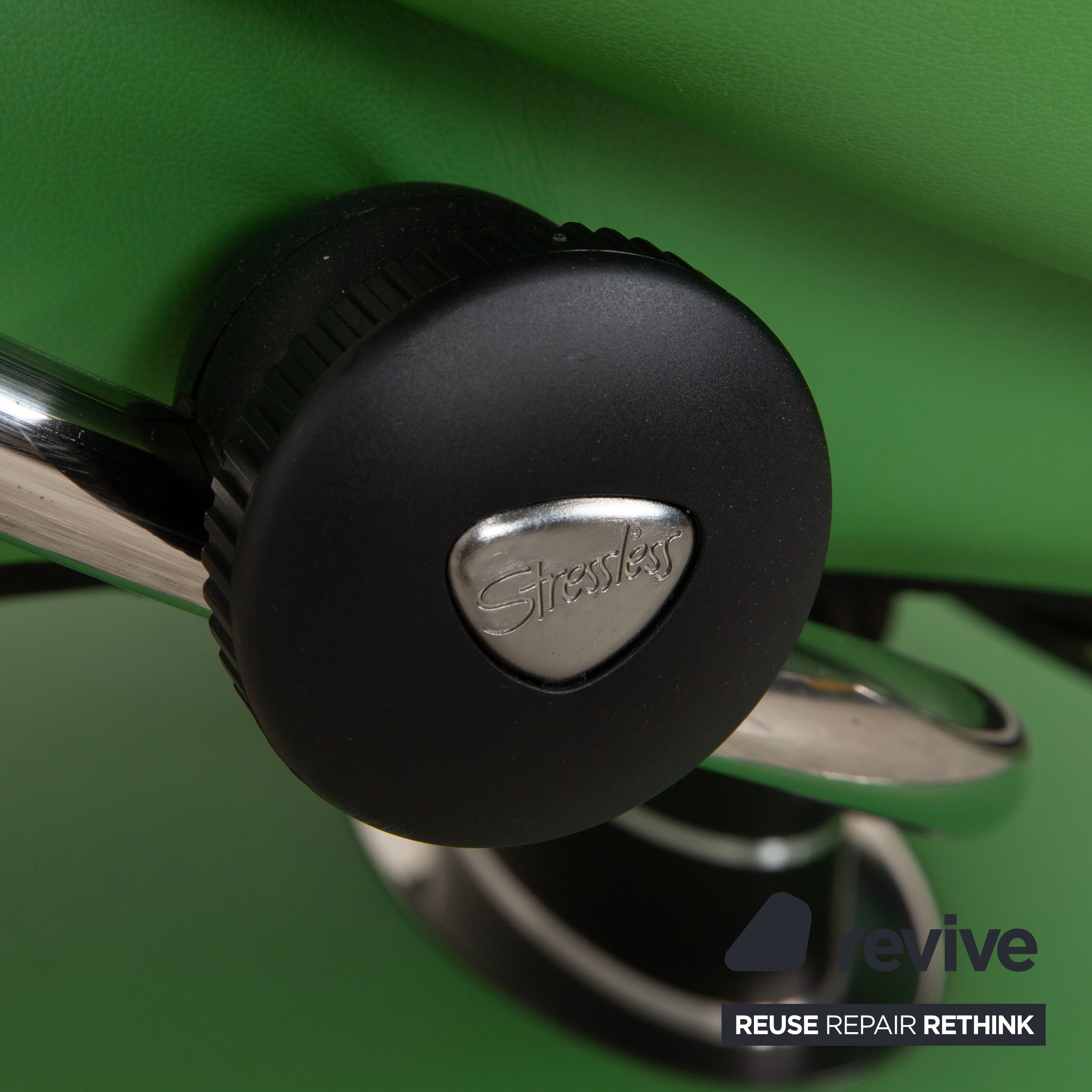 Stressless Jazz Leather Recliner Green incl. Footstool Reclining Function