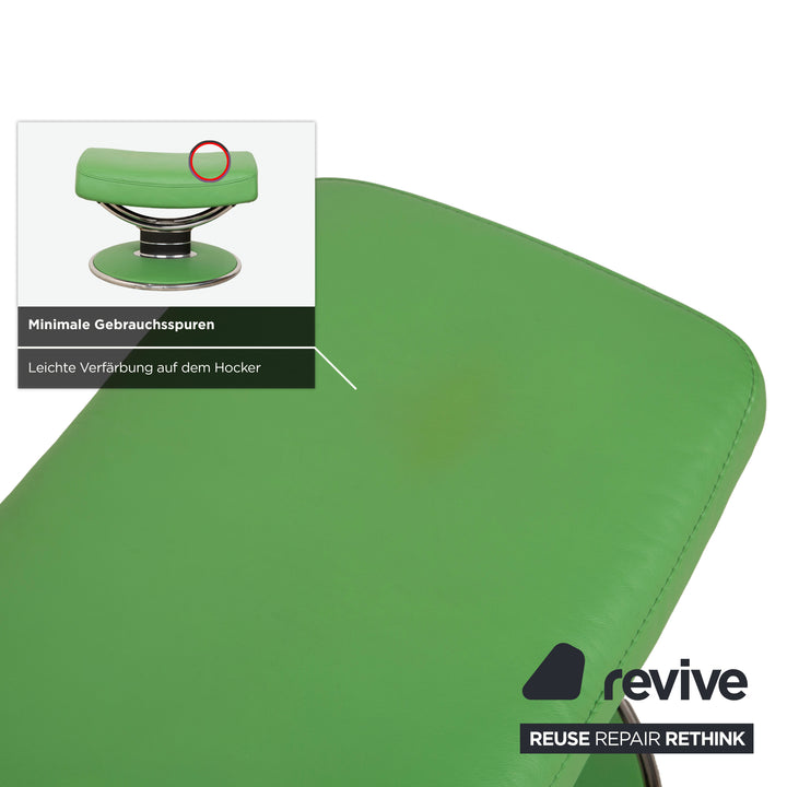 Stressless Jazz Leder Sessel Grün inkl. Hocker Relaxfunktion