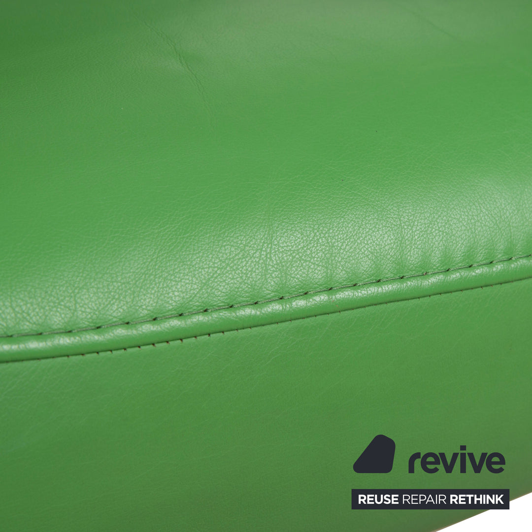 Fauteuil inclinable Stressless Jazz en cuir vert avec repose-pieds et fonction inclinable
