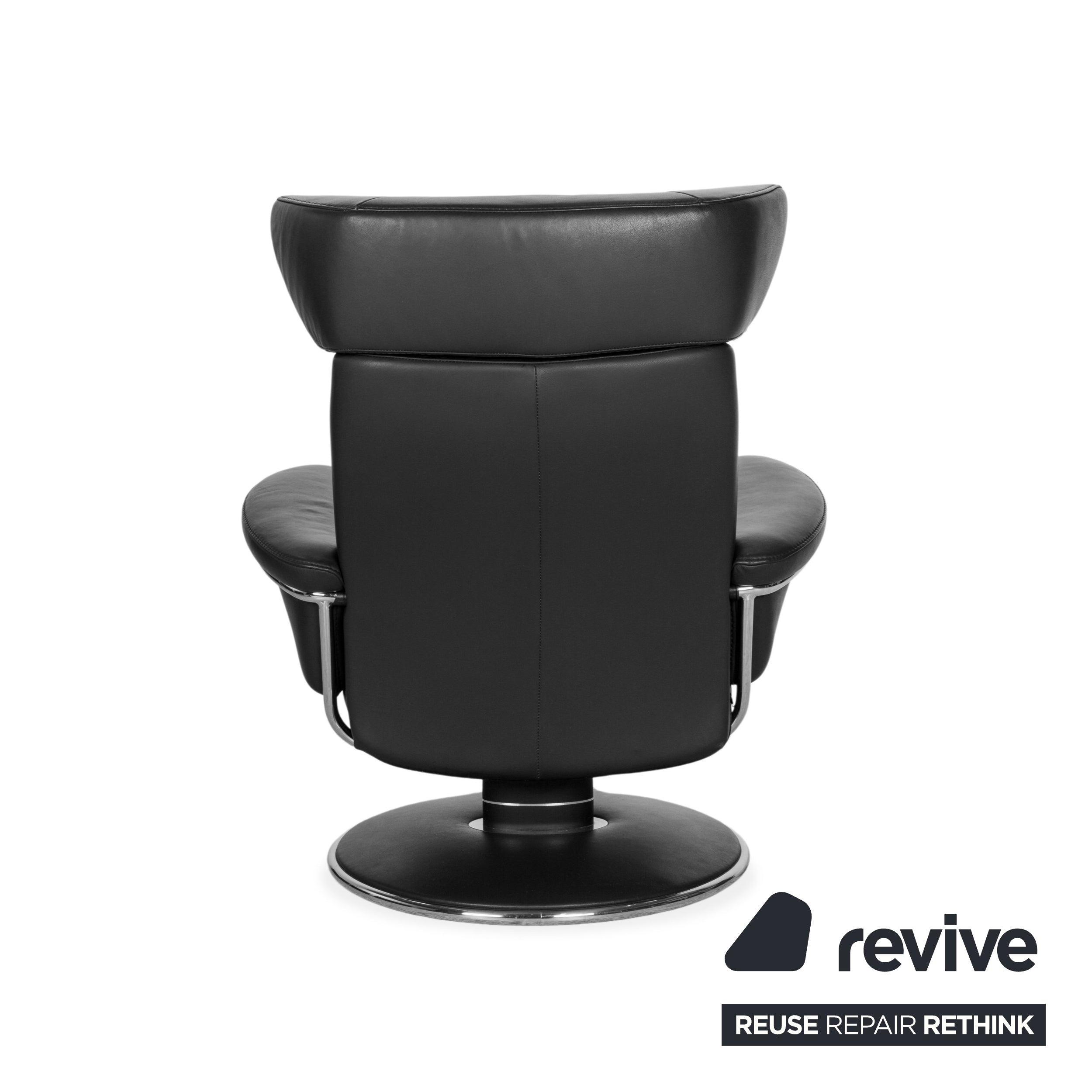 Stressless Jazz Leder Sessel inkl. Hocker Blau Grau