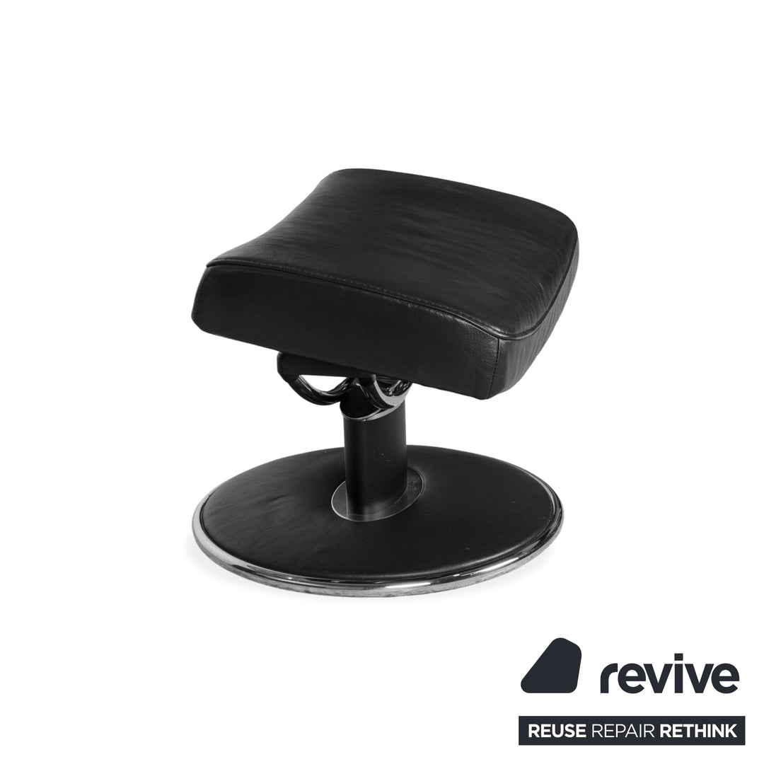 Stressless Jazz Leather Armchair incl. Footstool Blue Grey