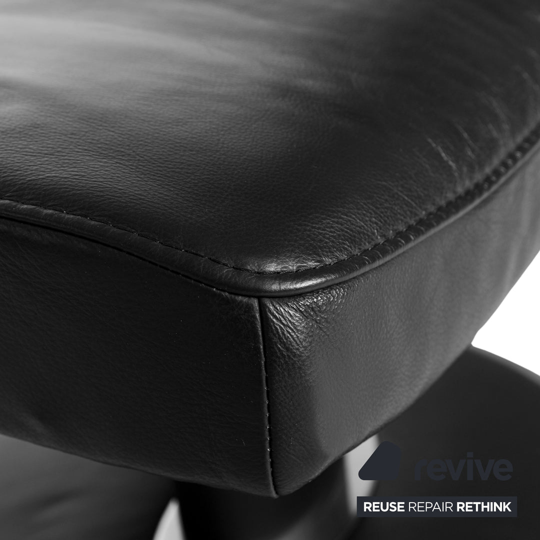 Stressless Jazz Leather Armchair incl. Footstool Blue Grey