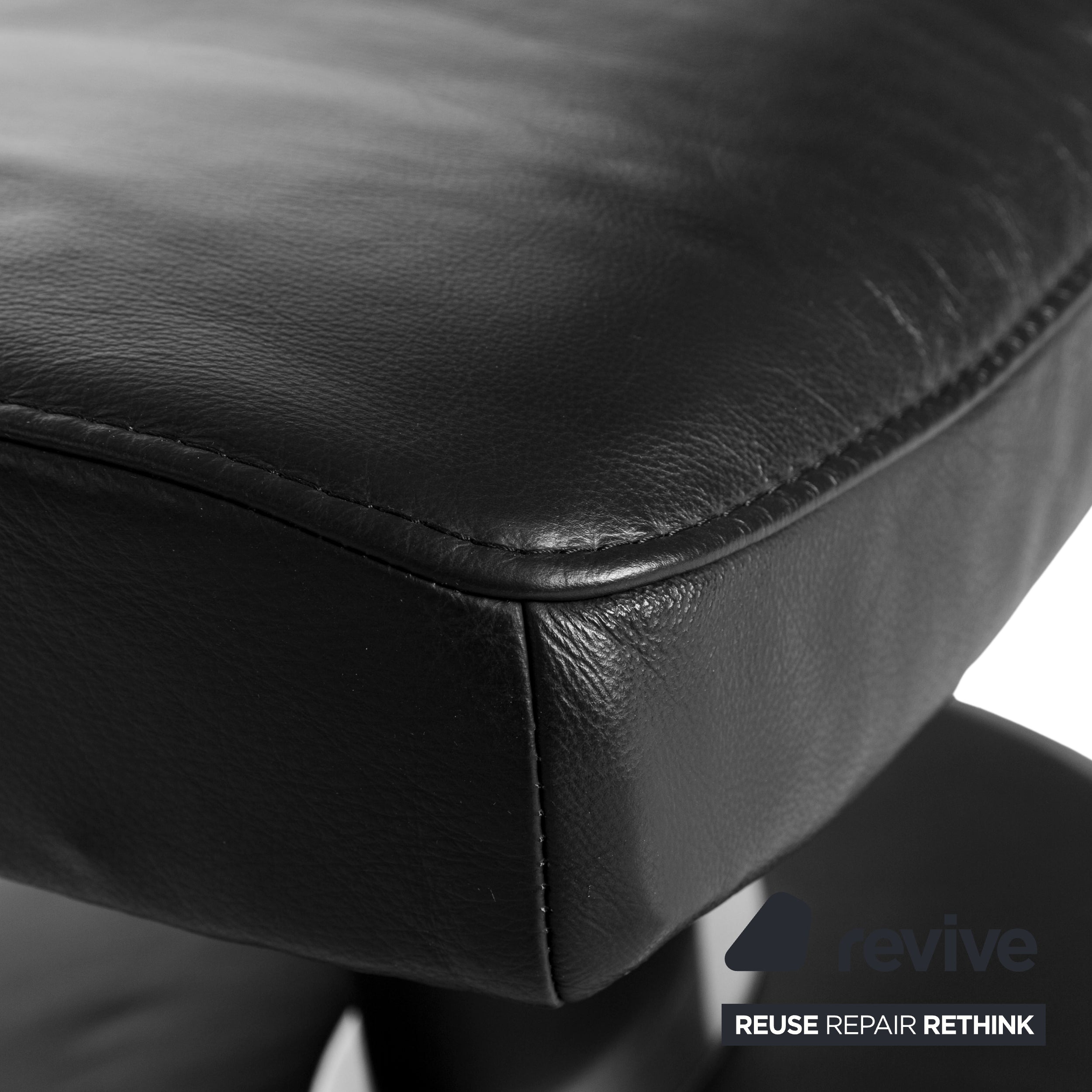 Stressless Jazz Leder Sessel inkl. Hocker Blau Grau