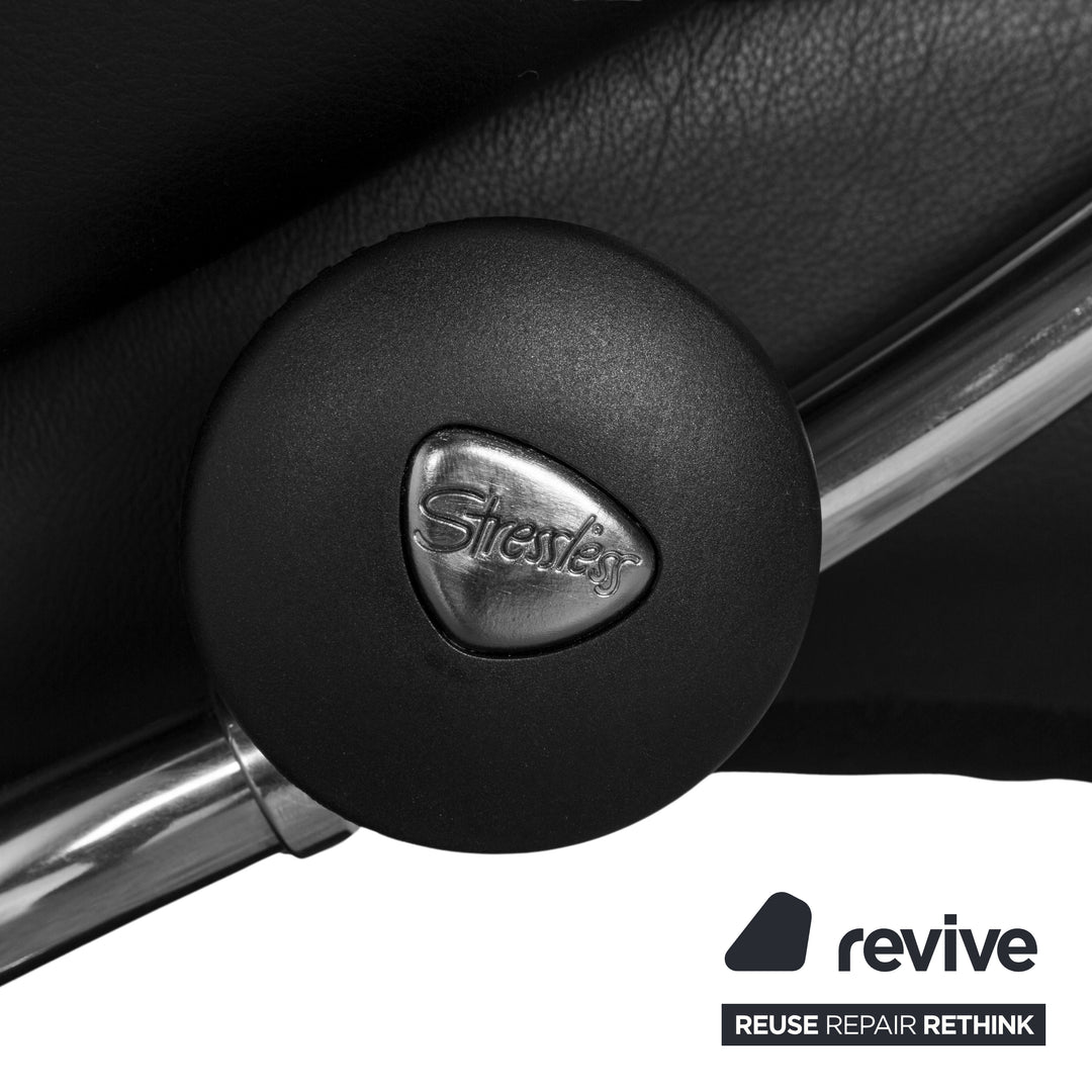 Stressless Jazz Leather Armchair incl. Footstool Blue Grey