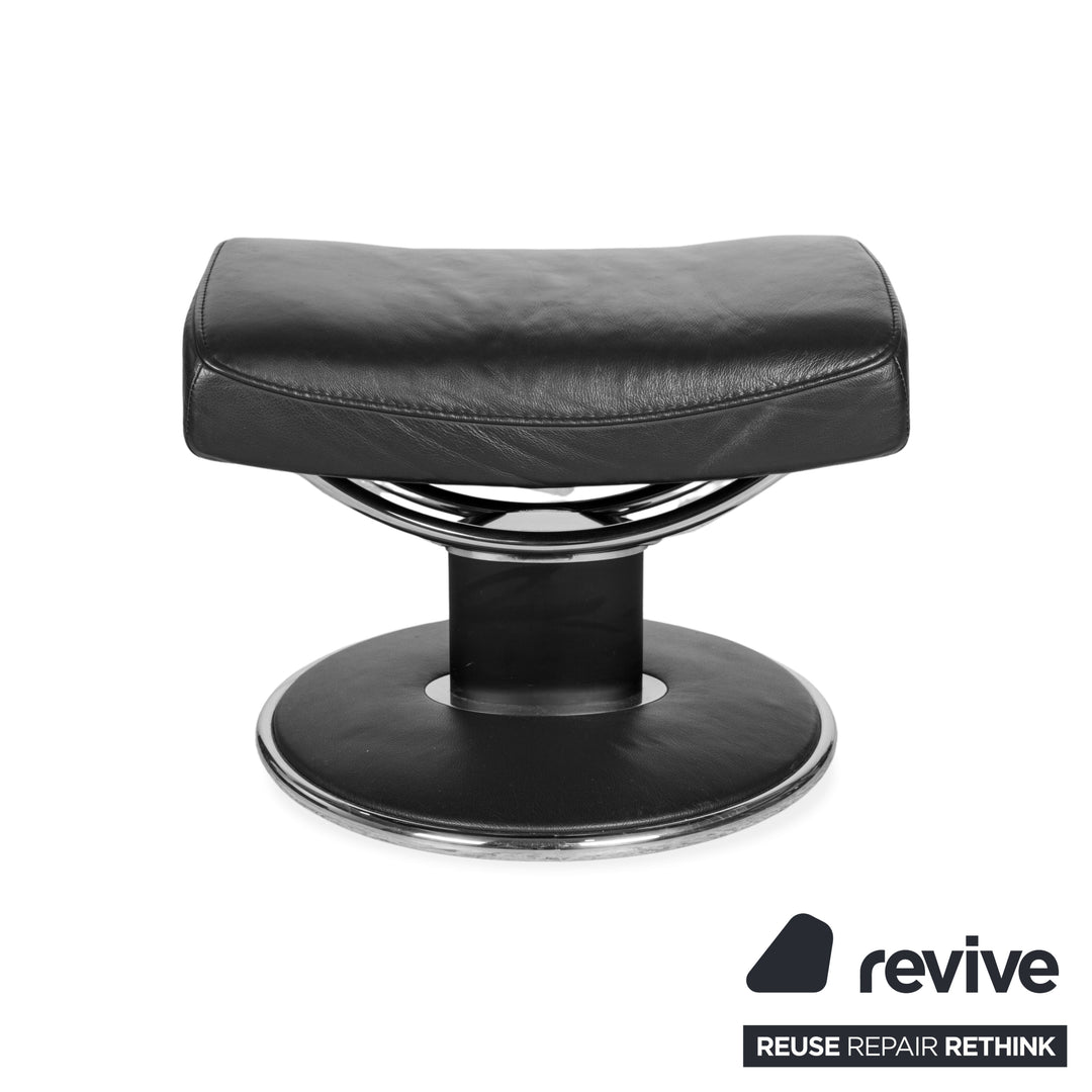 Stressless Jazz Leather Armchair incl. Footstool Blue Grey