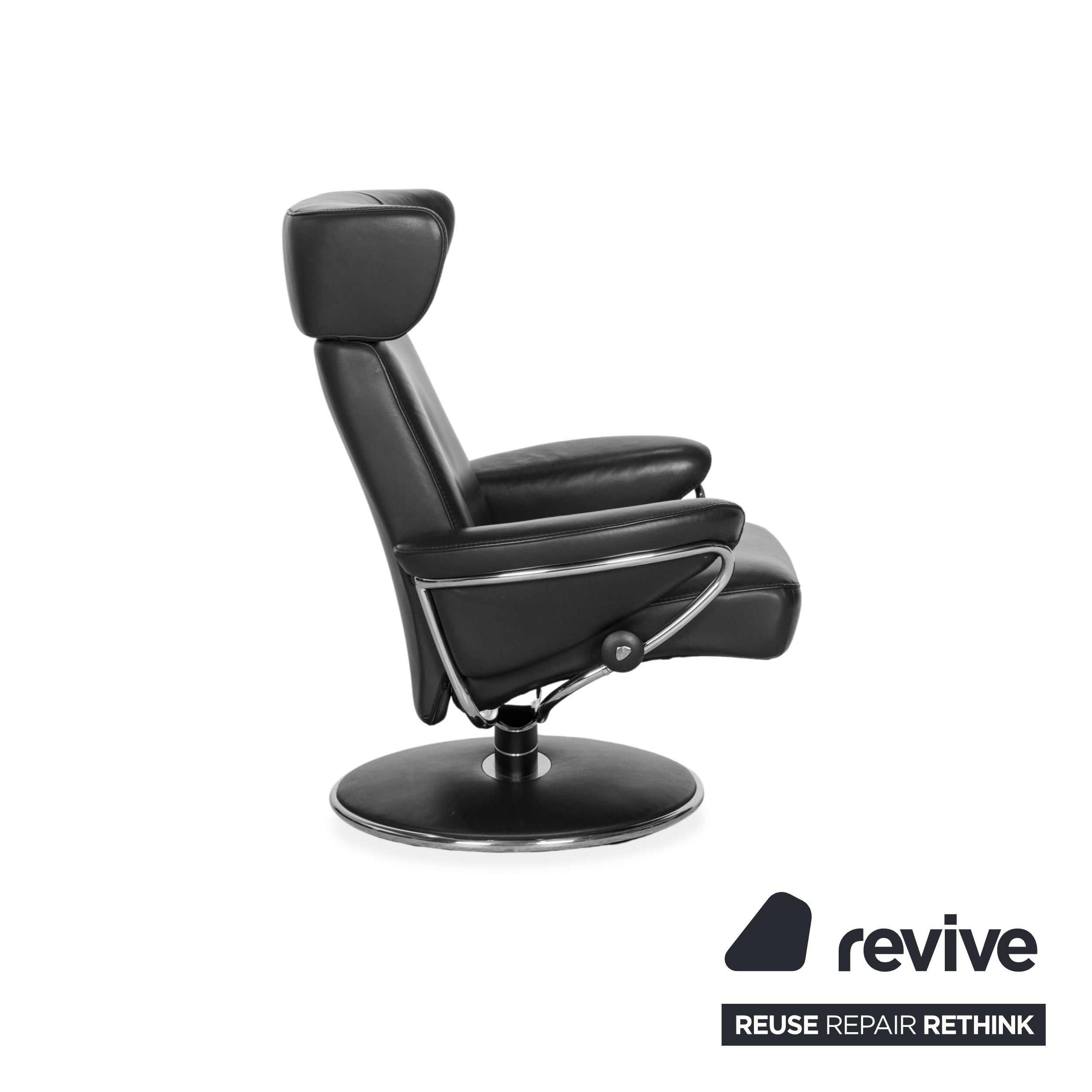 Stressless Jazz Leder Sessel inkl. Hocker Blau Grau