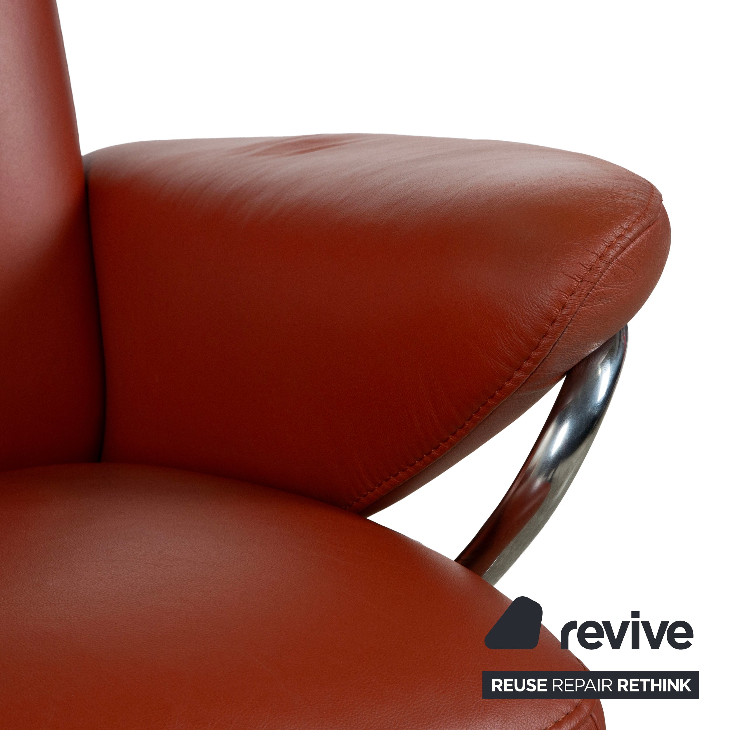 Stressless Jazz Leder Sessel Rot Braun Rost manuelle Funktion Größe M