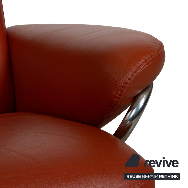 Stressless Jazz Leder Sessel Rot manuelle Funktion Größe XL