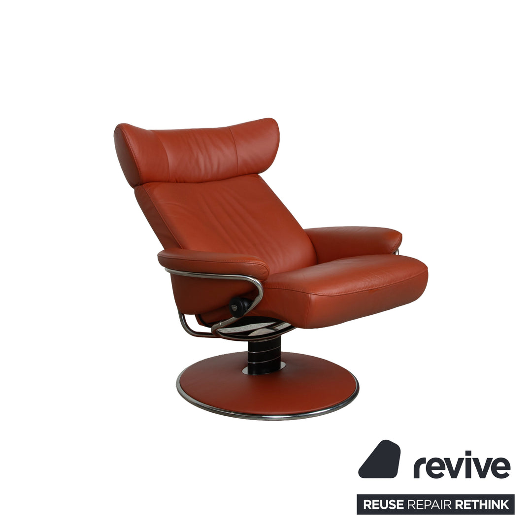 Stressless Jazz Leder Sessel Rot manuelle Funktion Größe XL