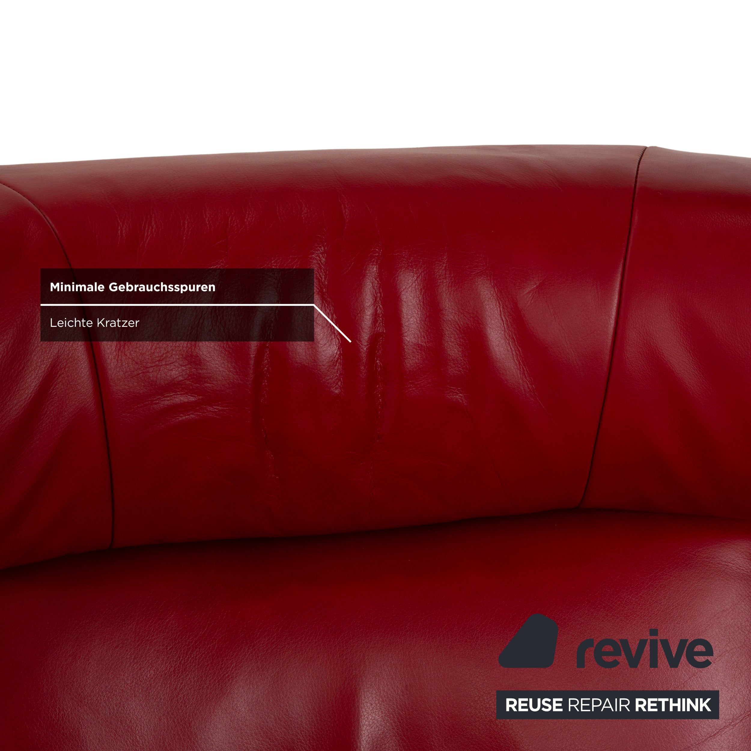 Stressless Jazz Leather Recliner, Red, Manual Function, Includes Footstool, Size M