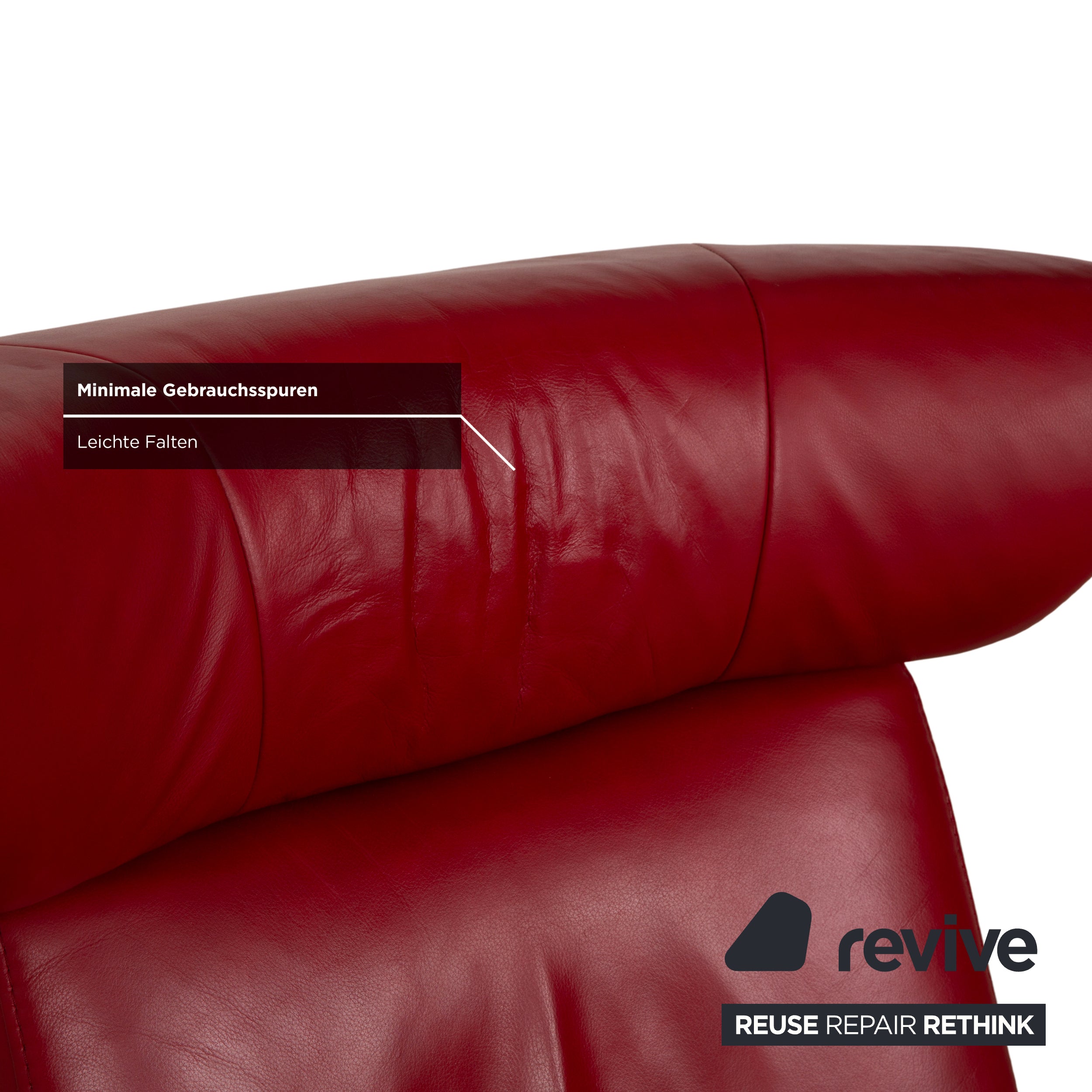 Stressless Jazz Leather Recliner, Red, Manual Function, Includes Footstool, Size M