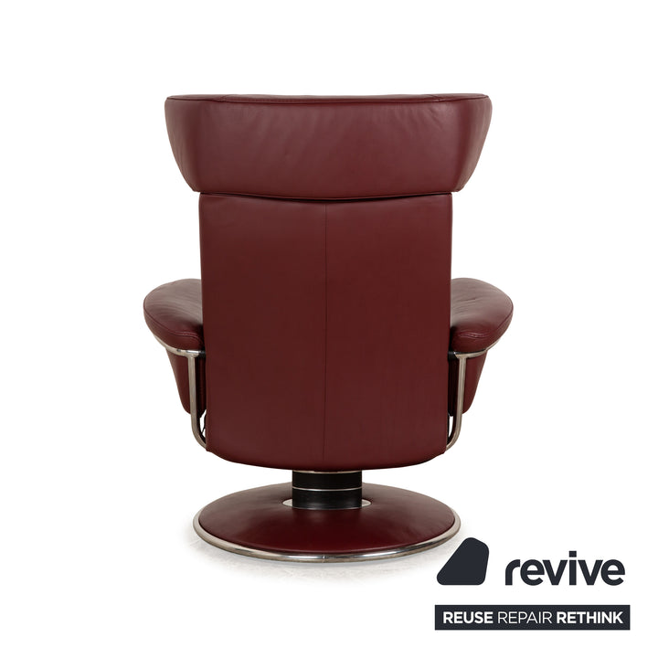 Stressless Jazz Leder Sessel Rot Weinrot manuelle Funktion
