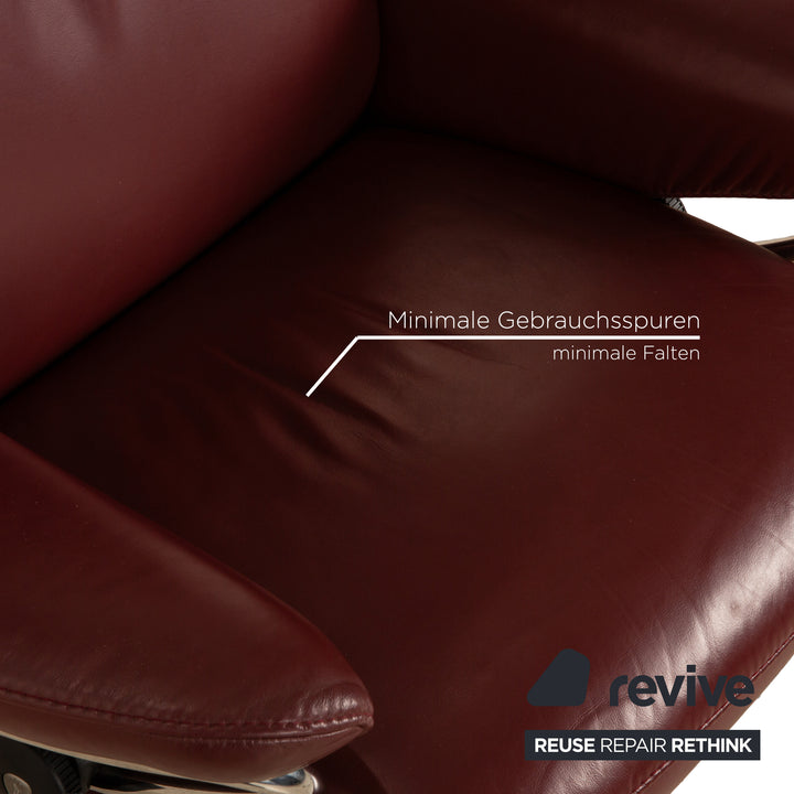 Stressless Jazz Leder Sessel Rot Weinrot manuelle Funktion