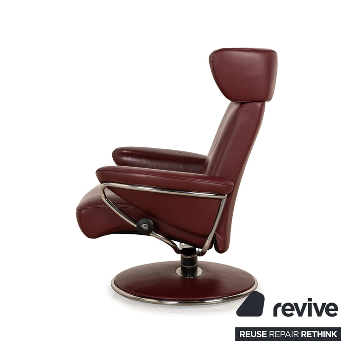 Stressless Jazz Leder Sessel Rot Weinrot manuelle Funktion