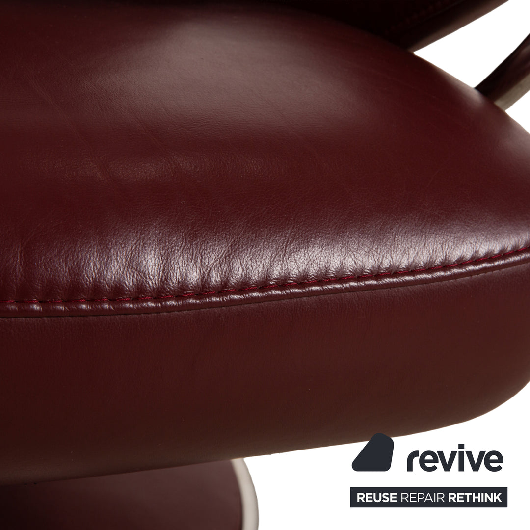 Stressless Jazz Leder Sessel Rot Weinrot manuelle Funktion