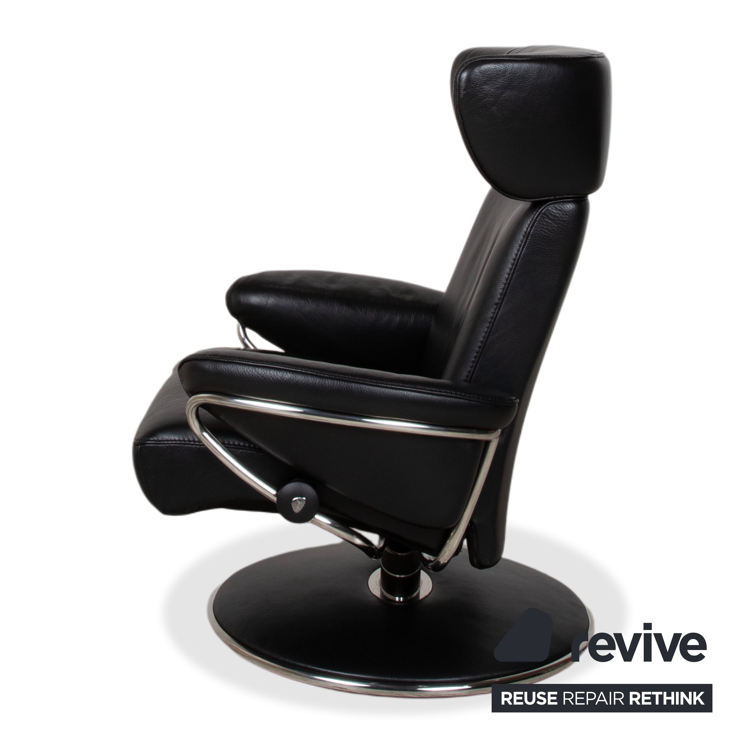 Stressless Jazz Leather Armchair Black Size L Recliner Function
