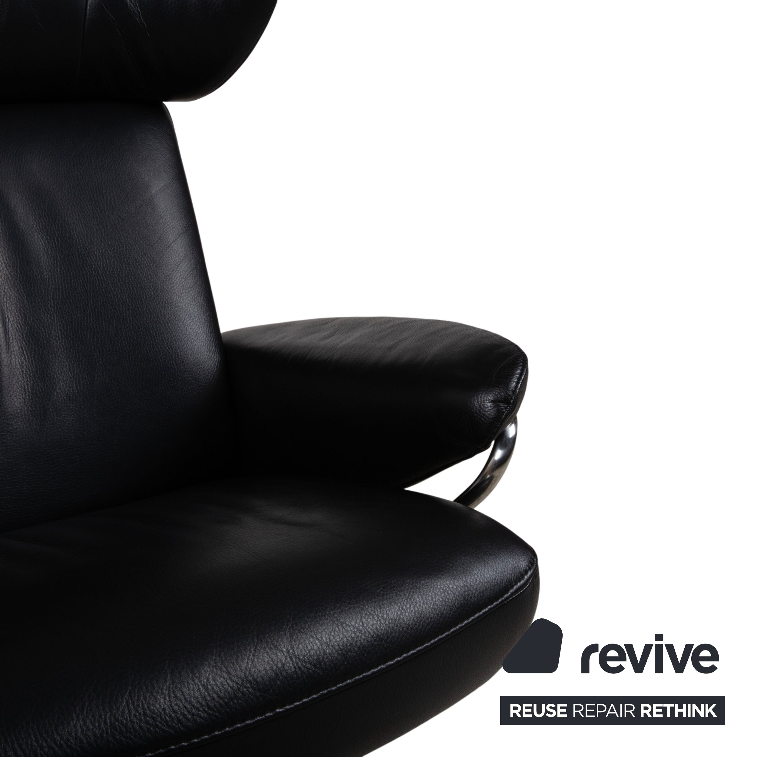 Stressless Jazz Leather Armchair Black Size L Recliner Function
