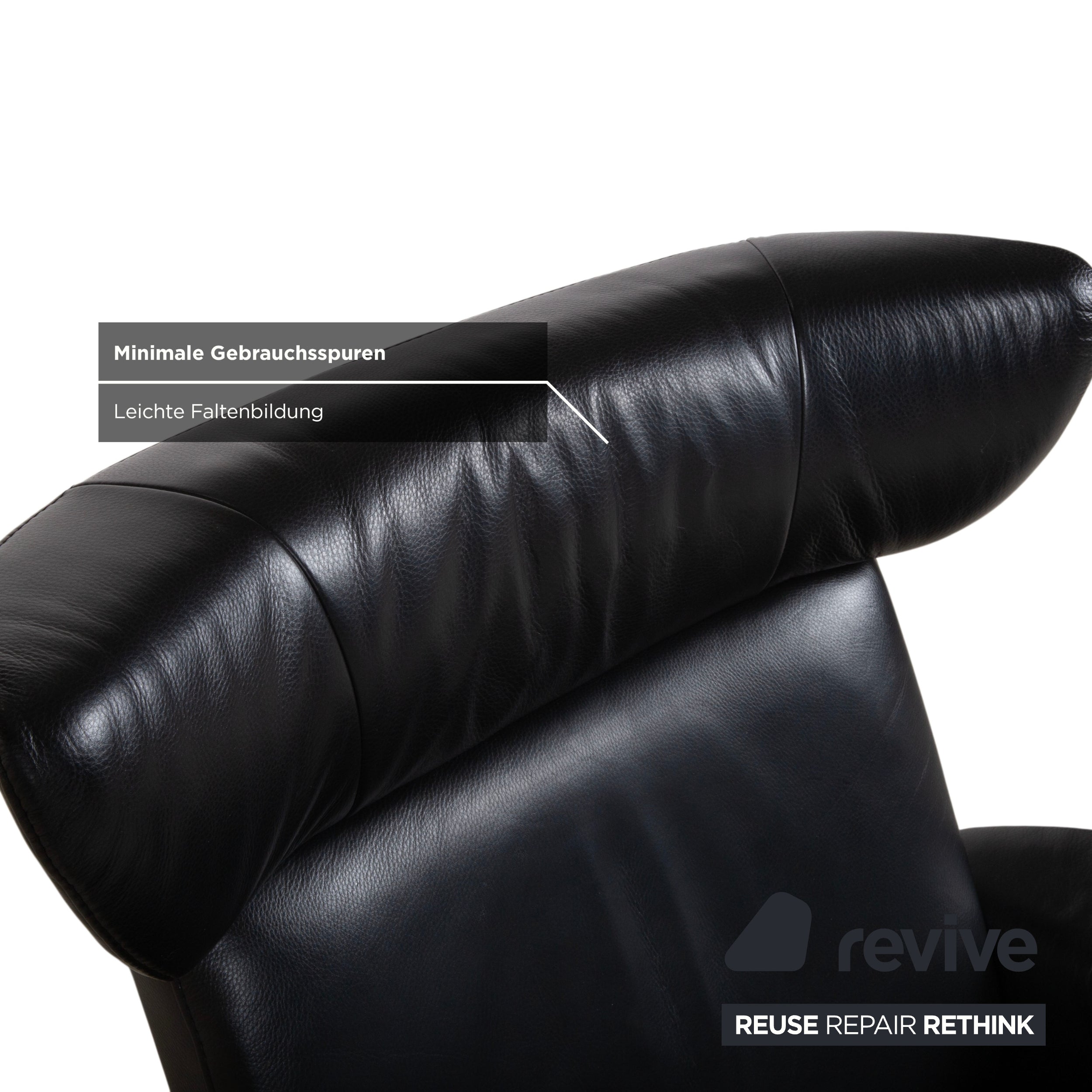Stressless Jazz Leather Armchair Black Size L Recliner Function