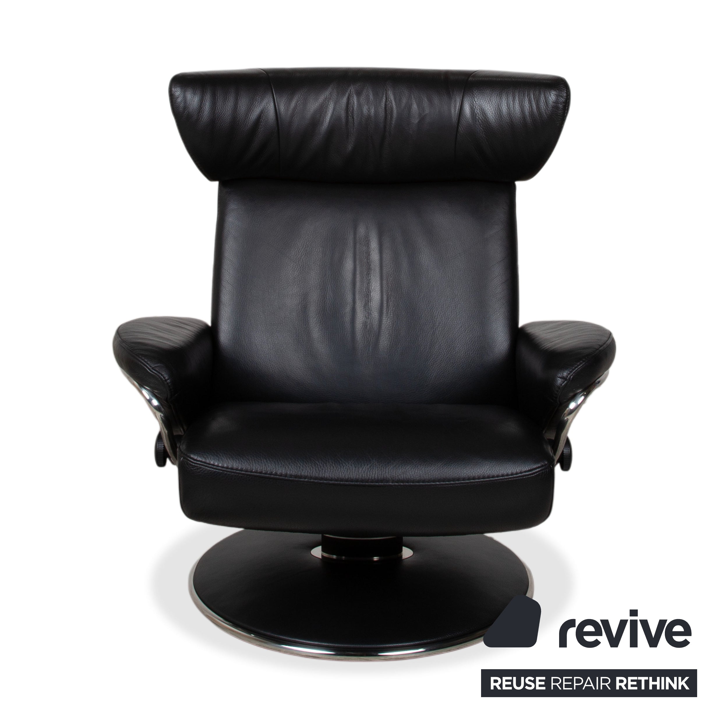 Stressless Jazz Leather Armchair Black Size L Recliner Function
