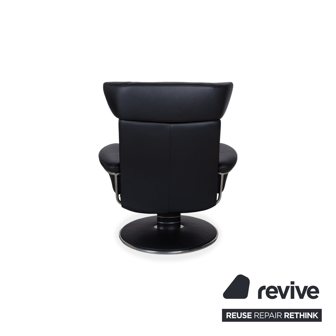 Stressless Jazz Leather Recliner Black incl. Ottoman Size L