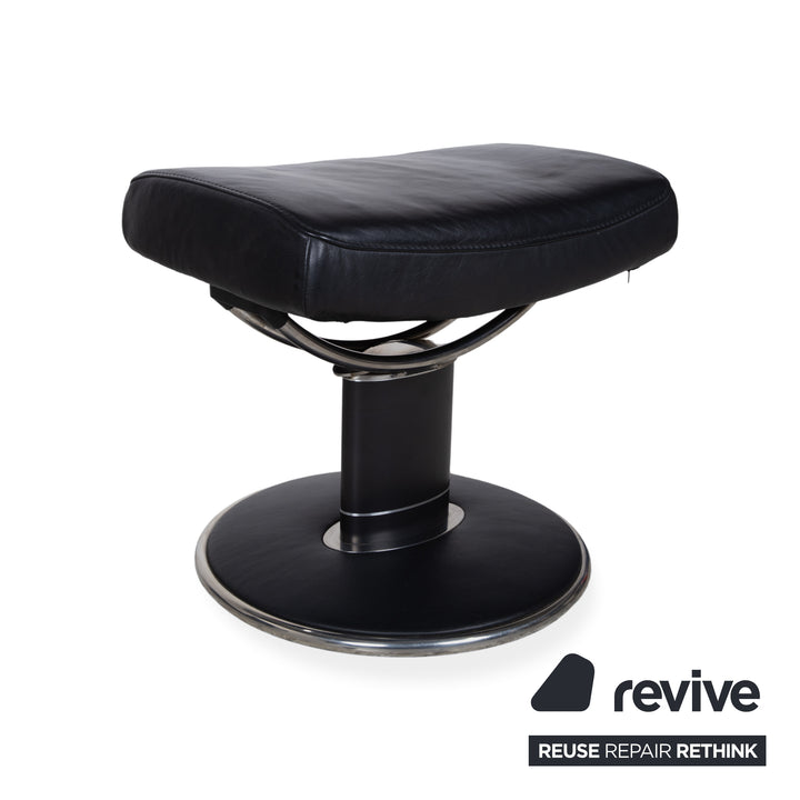 Stressless Jazz Leather Recliner Black incl. Ottoman Size L