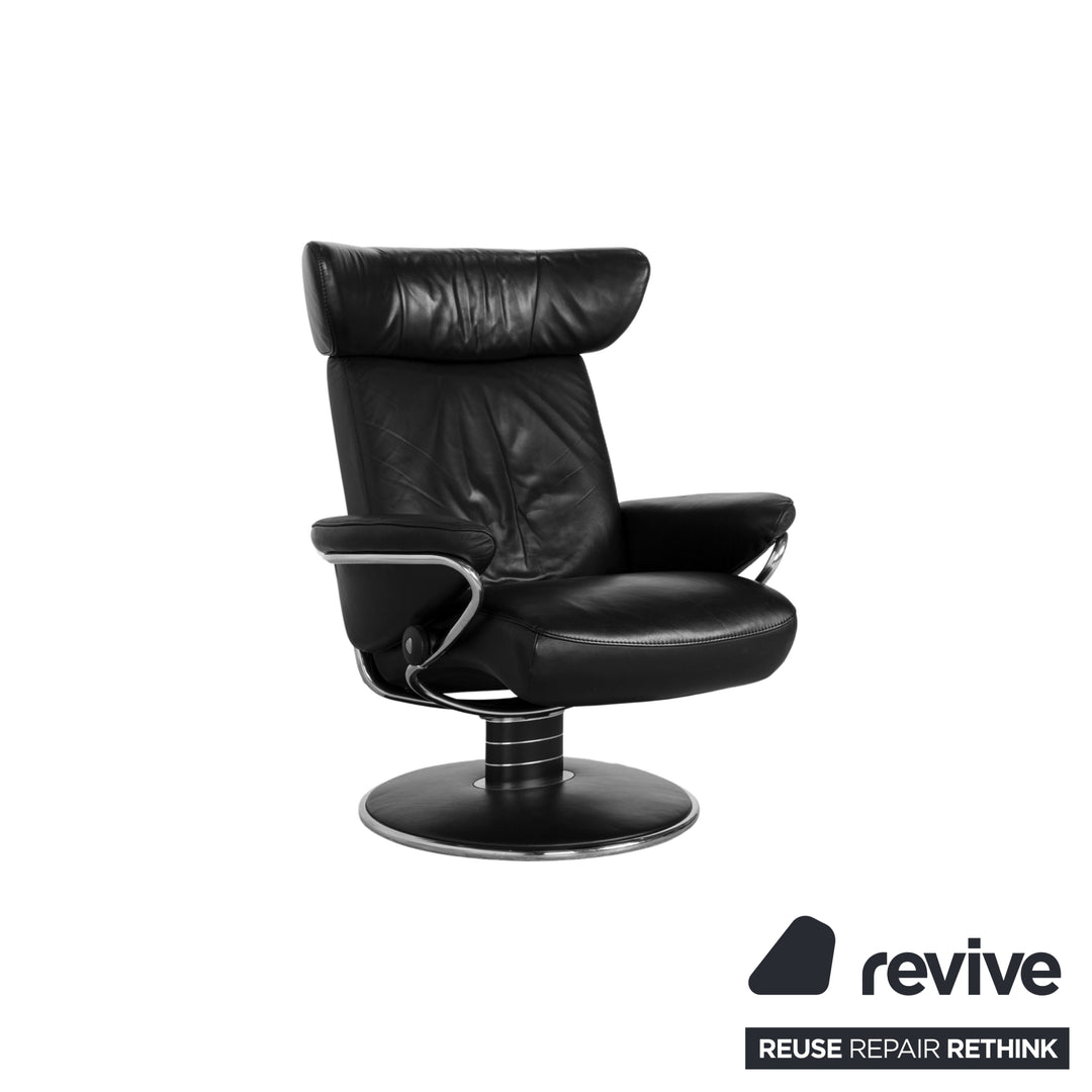 Stressless Jazz Leder Sessel Schwarz manuelle Funktion