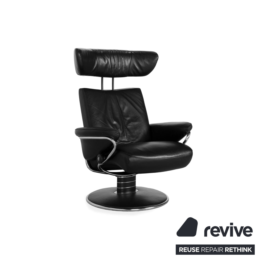 Stressless Jazz Leder Sessel Schwarz manuelle Funktion