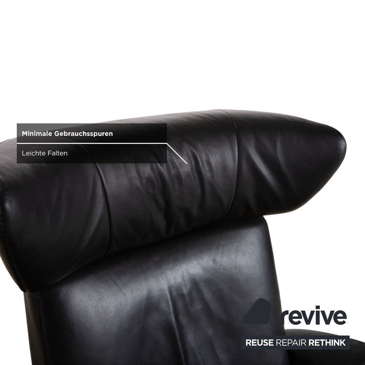 Fauteuil Stressless Jazz en cuir noir à fonction manuelle