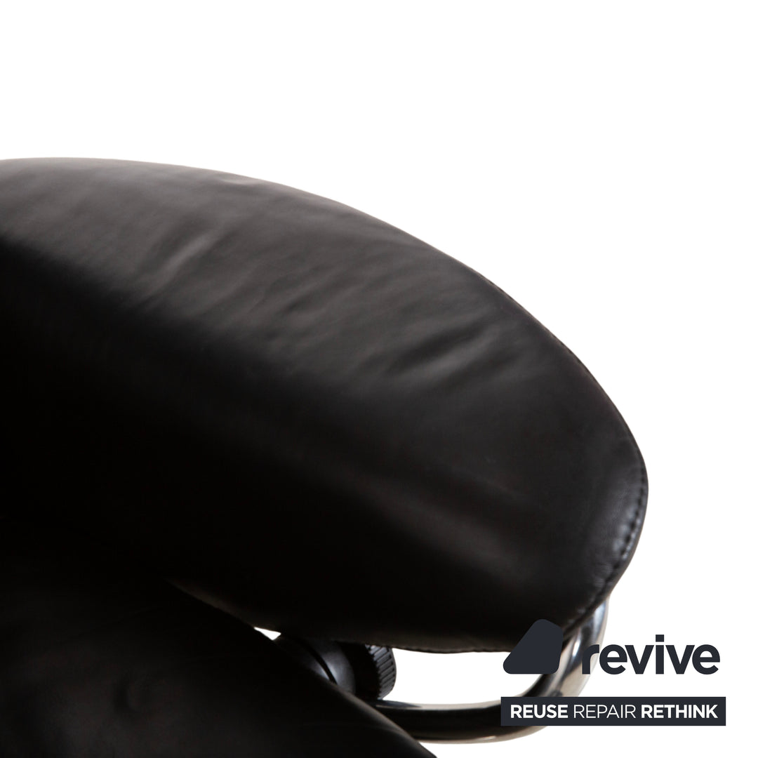 Fauteuil Stressless Jazz en cuir noir à fonction manuelle