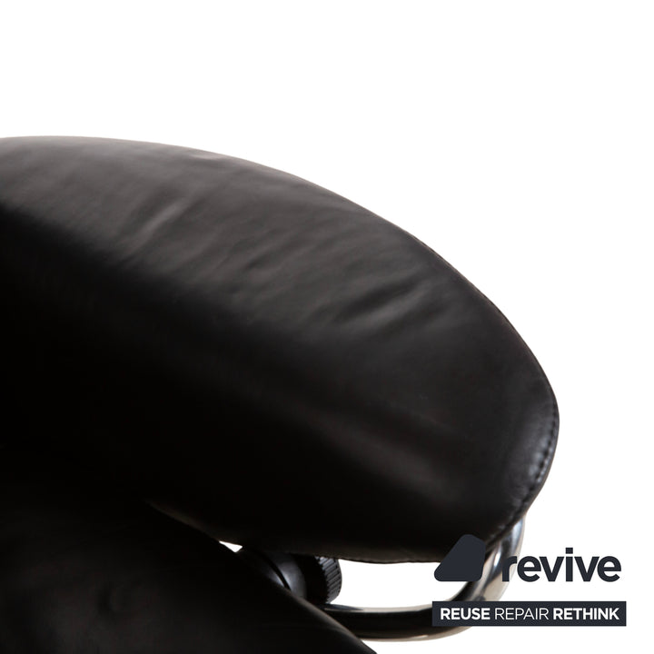 Fauteuil Stressless Jazz en cuir noir à fonction manuelle