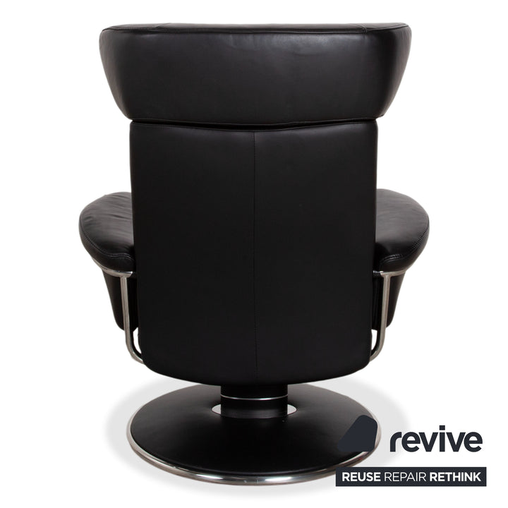 Fauteuil Stressless Jazz en cuir noir à fonction manuelle