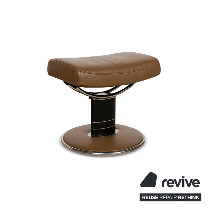 Stressless Jazz M Leather Armchair Brown incl. Stool manual function