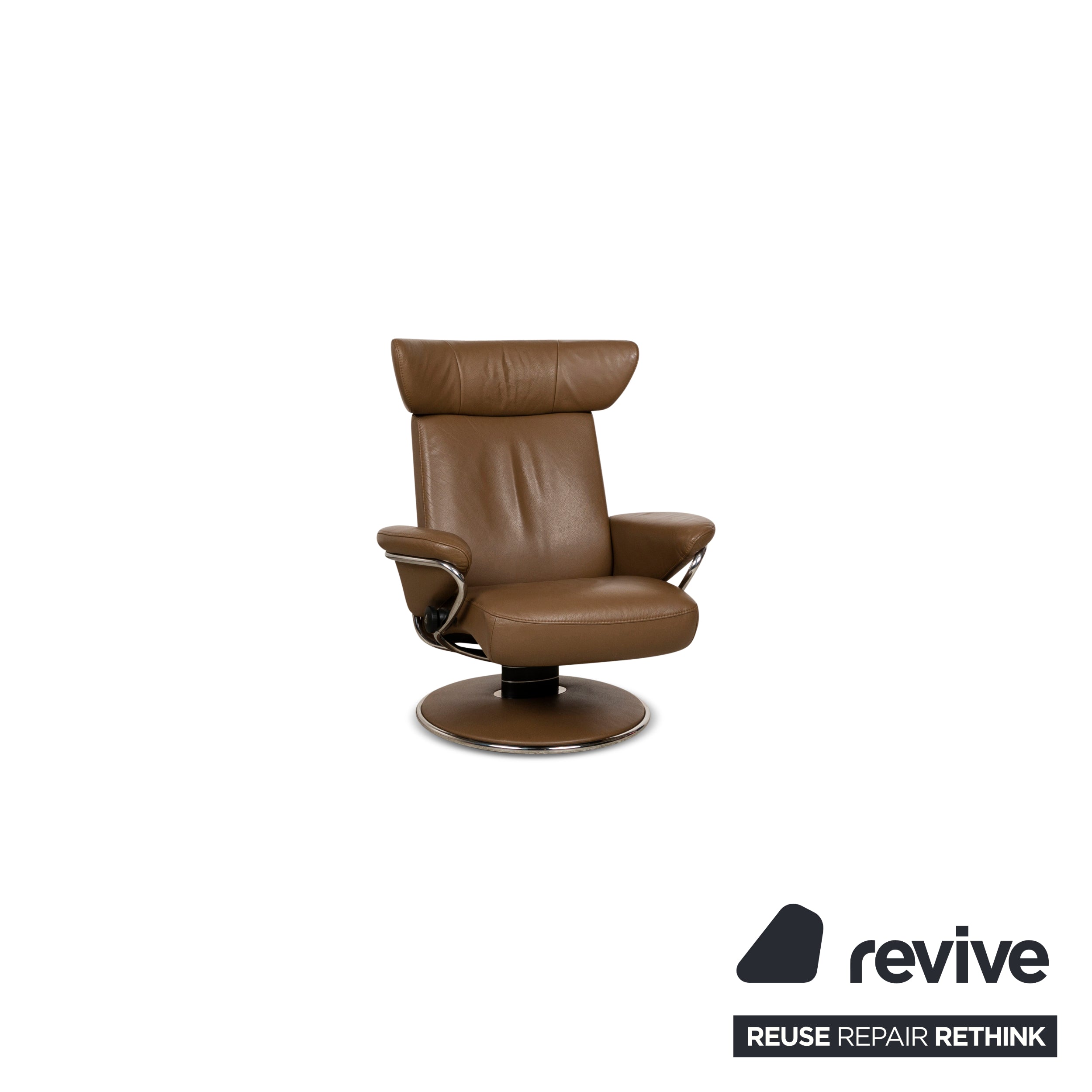 Fauteuil en cuir Stressless Jazz M marron avec tabouret fonction manuelle